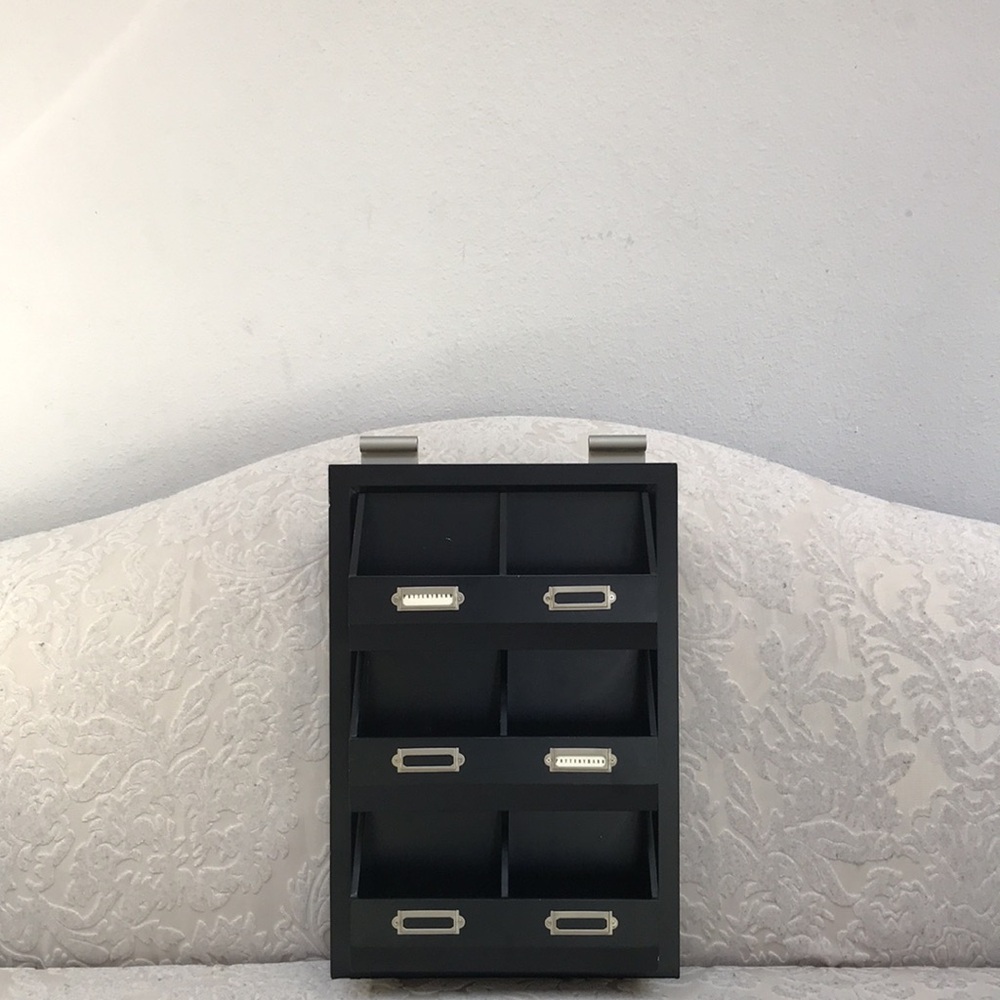 Pottery Barn Black Compact Wall-Mounted Storage Organizer - Picture 10 of 10